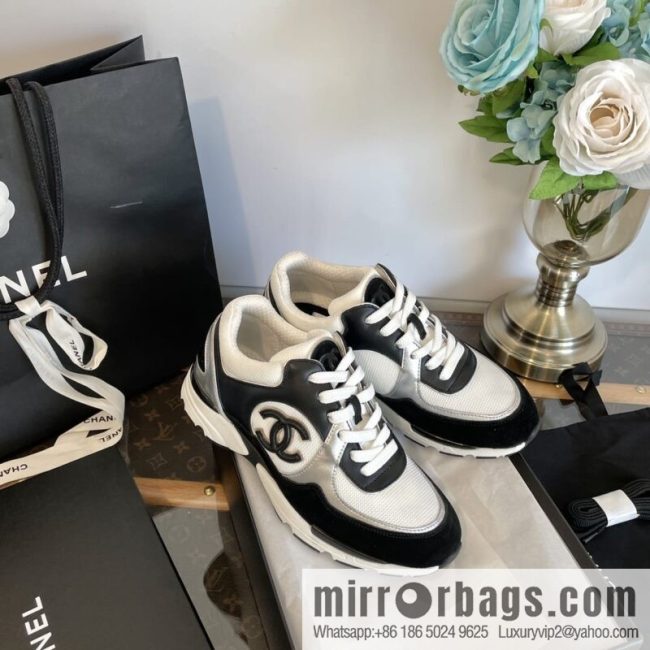 Chanel Xiaoxiang black and white color scheme panda 🐼 sneakers
