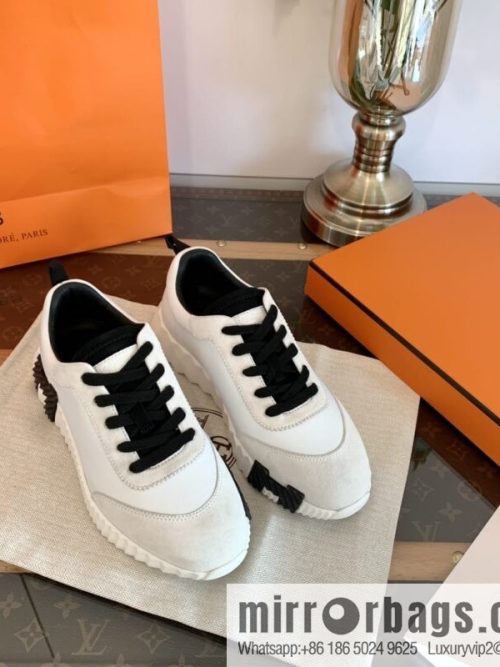 Hermes Hermès black and white color scheme panda sneakers