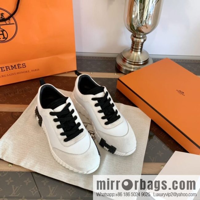 Hermes Hermès black and white color scheme panda sneakers