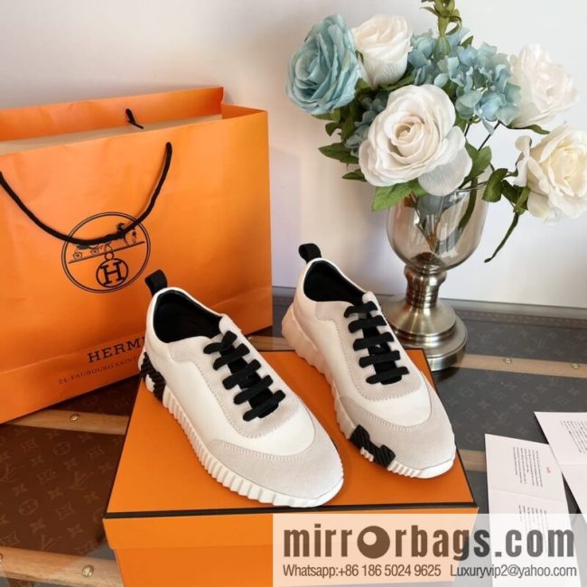 Hermes Hermès black and white color scheme panda sneakers