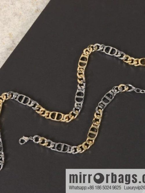 New ☑️ DIOR Dior CD gradual change color chain strap bracelet necklace