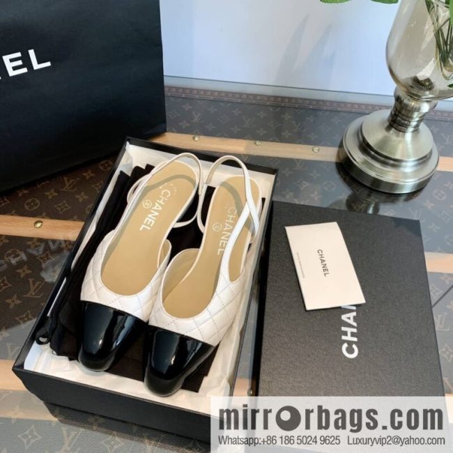 Chanel Xiaoxiang rhombus color matching thick-heeled sandals - Image 3