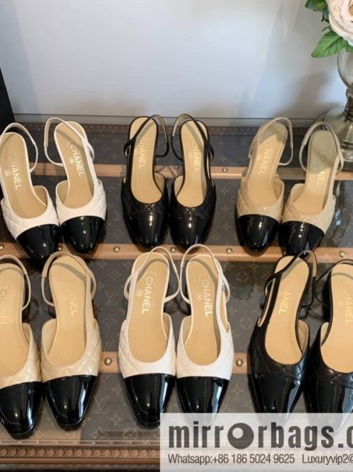 Chanel Xiaoxiang rhombus color matching thick-heeled sandals