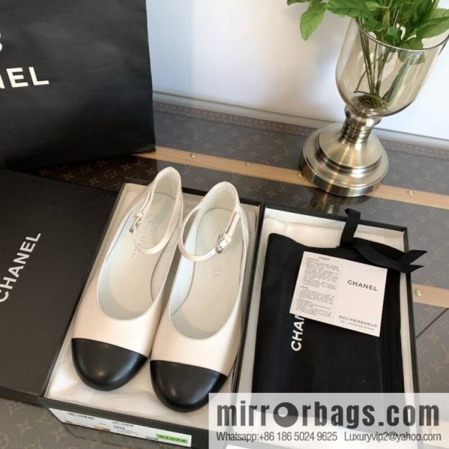 Chanel small fragrance color matching pearl heel counter Mary Jane single shoes‼ - Image 2