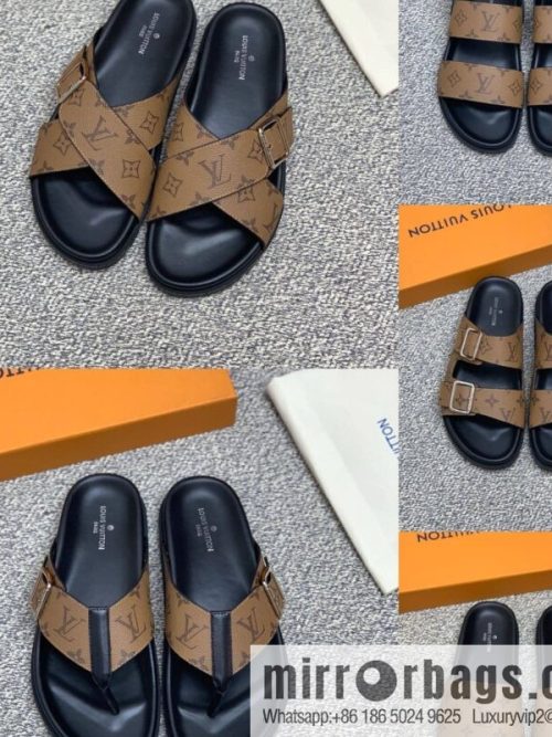 LV/Louis Vuitton features classic PVC men\'s sneakers with black outsoles