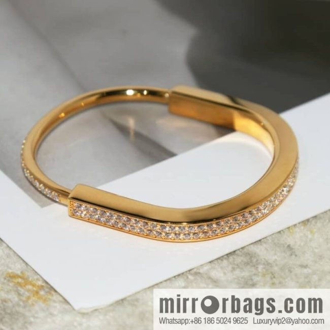 Tiffany Lock Full Drill, Half Drill, Spaced Drill, Glossy Lock Bracelet Bracelet - Image 3