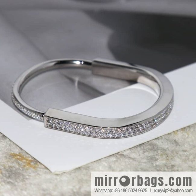 Tiffany Lock Full Drill, Half Drill, Spaced Drill, Glossy Lock Bracelet Bracelet - Image 2