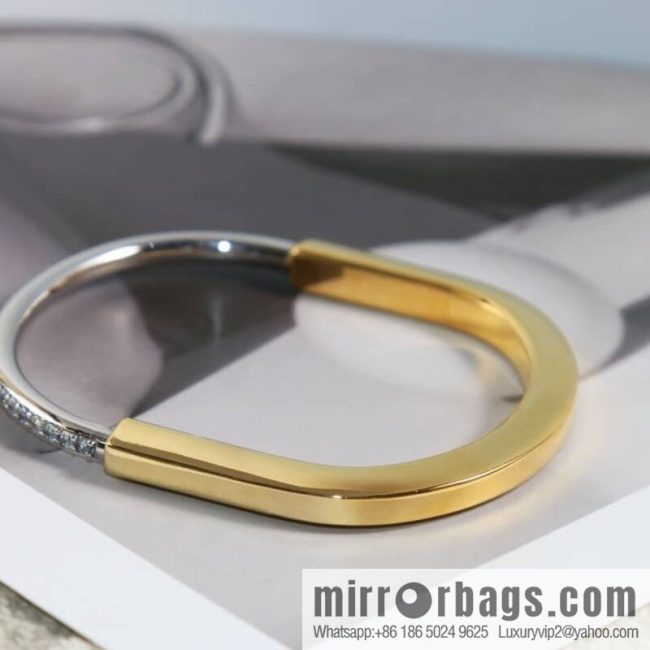 Tiffany Lock Full Drill, Half Drill, Spaced Drill, Glossy Lock Bracelet Bracelet - Image 2