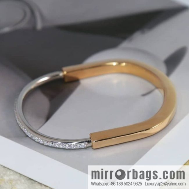 Tiffany Lock Full Drill, Half Drill, Spaced Drill, Glossy Lock Bracelet Bracelet - Image 4
