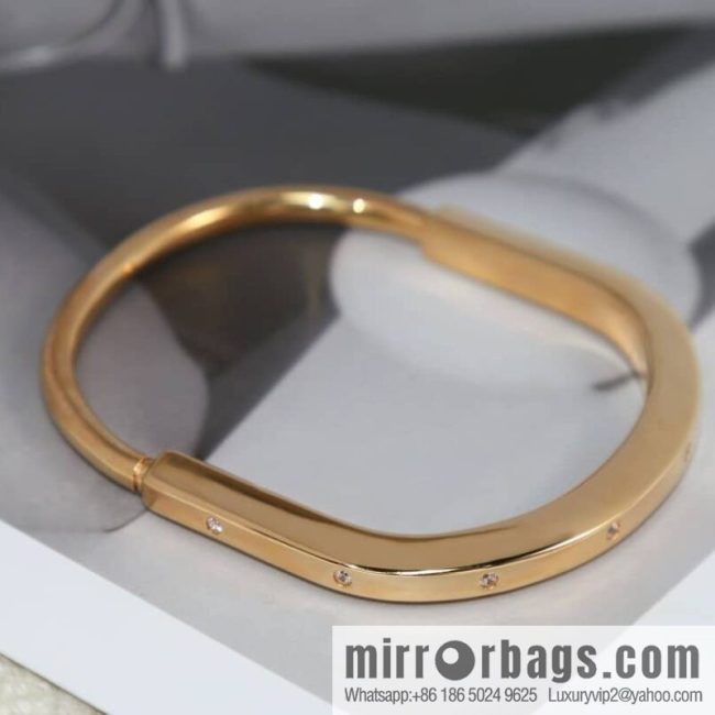 Tiffany Lock Full Drill, Half Drill, Spaced Drill, Glossy Lock Bracelet Bracelet - Image 3