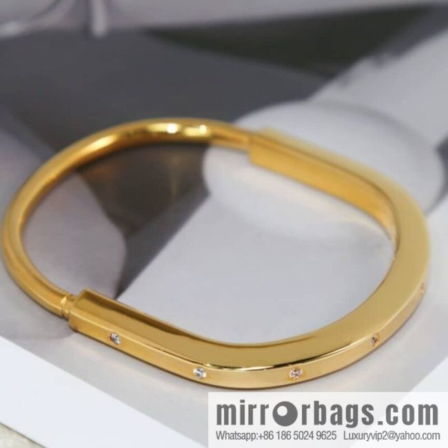 Tiffany Lock Full Drill, Half Drill, Spaced Drill, Glossy Lock Bracelet Bracelet - Image 4