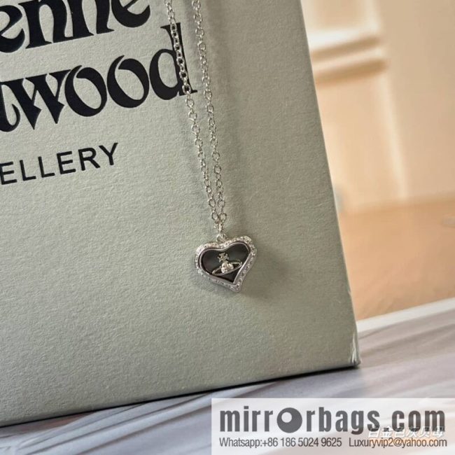 New ☑️ Vivienne Westwood Queen Mother love peach heart necklace - Image 2