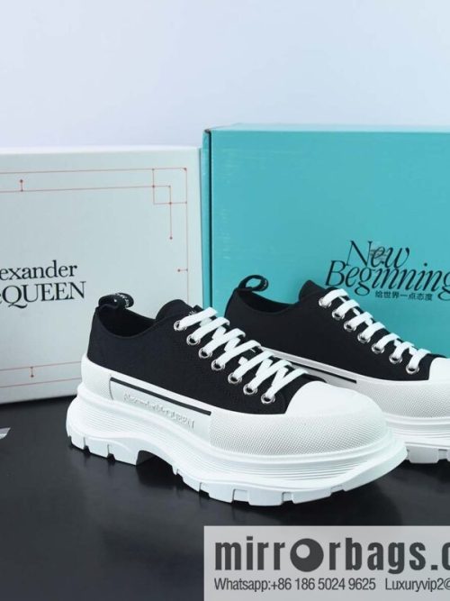 Alexander McQueen/Alexander McQueen muffin shoes platform heightening canvas shoes