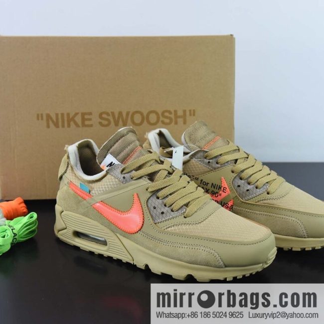 Off-White X Nike Air MAX90 GPX Joint Desert Yellow Men\'s sneakers Part Number: AA7293 200