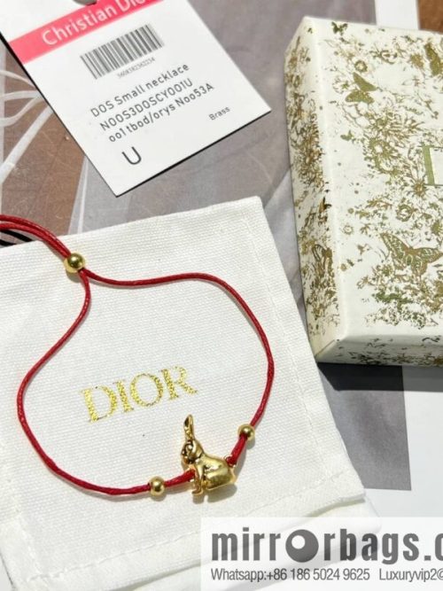 DIOR Dior rabbit 🐰 red rope bracelet hand rope