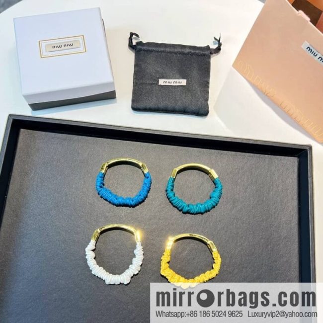 MIU MIU Miu Miu metal letter sheepskin bracelet bracelet