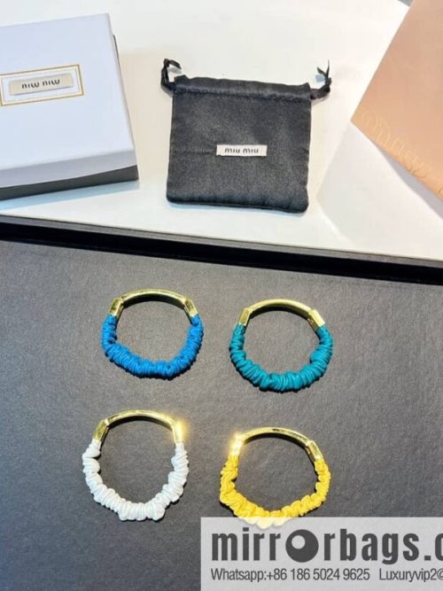 MIU MIU Miu Miu metal letter sheepskin bracelet bracelet