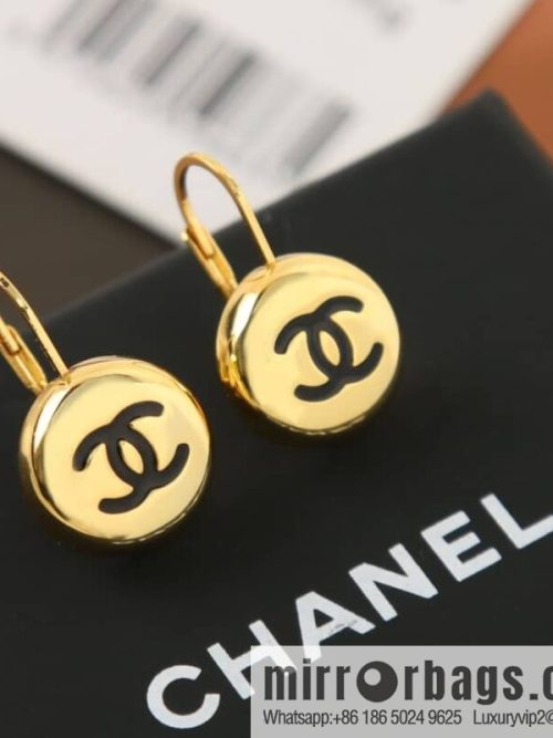 New ☑️ Chanel double c gold small golden bean stud earrings