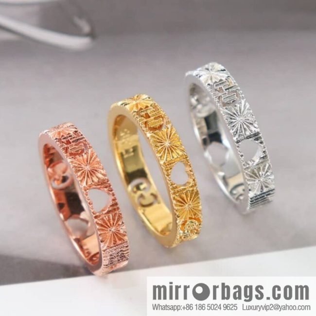 New gucci Gucci lcon series double G ring