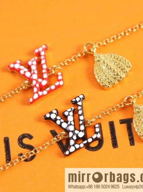 Louis Vuitton Louis Vuitton floral letter LV necklace