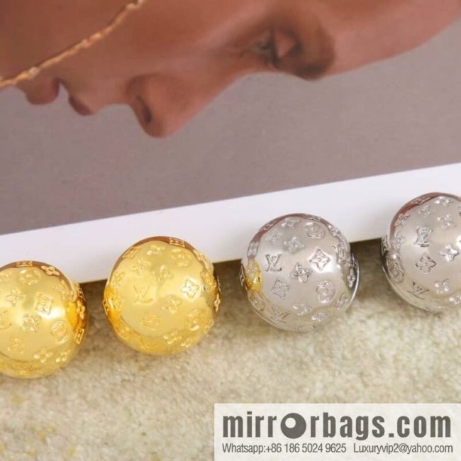 Louis Vuitton Louis Vuitton LV ball monogram stud earrings