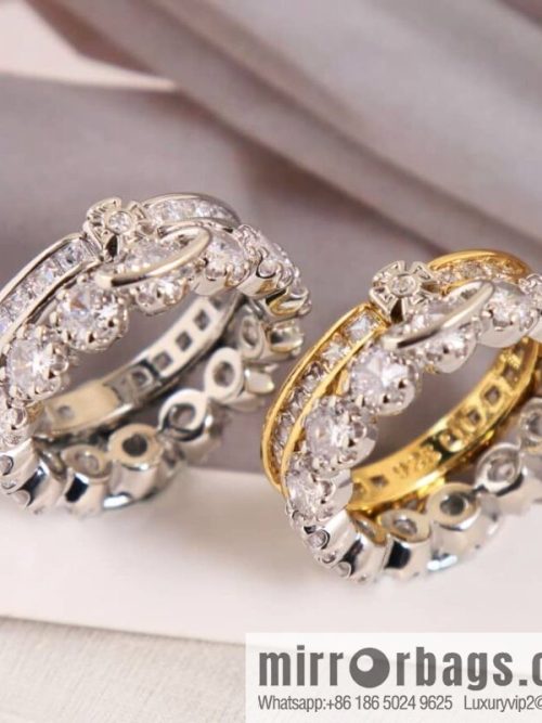 New ☑️ Vivienne Westwood Queen Mother Saturn double full diamond ring
