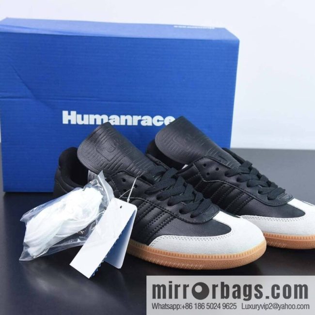 Pharrell Williams x Adidas Originals Samba \"Humanrace\" Samba Collection \"Black and Grey Gum Bottom\" HP3384