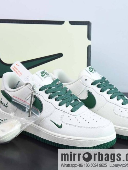 Nike Air Force 1 \'07 Low \"White/Green/Silver\" Air Force One 40th Anniversary Joint Commemorative Dark Green Silver Hook \"Item Number: BM1996-066