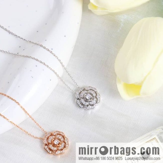 CHANEL Chanel double c camellia necklace