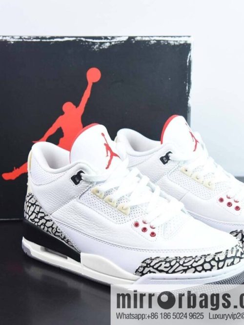 Air Jordan 3 Retro \"White Cement Reimagined\" AJ3 white gray color scheme sneakers Item number: DN3707-100