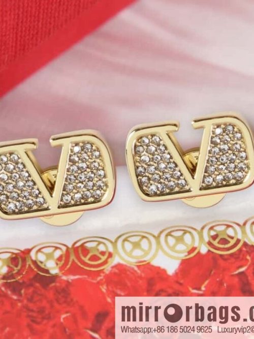 New ☑️ Valentino gold full diamond earrings
