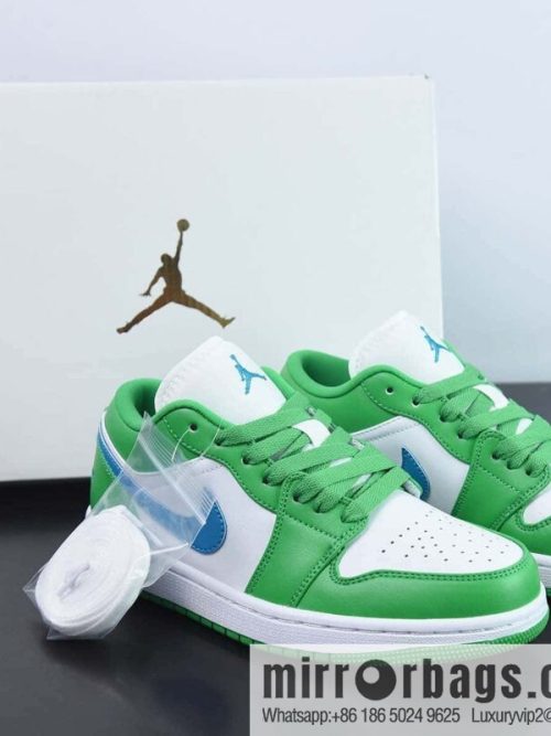 Air Jordan 1 Low AJ1 lucky blue-green, low-top Vintage basketball shoes item number: DC0774-304