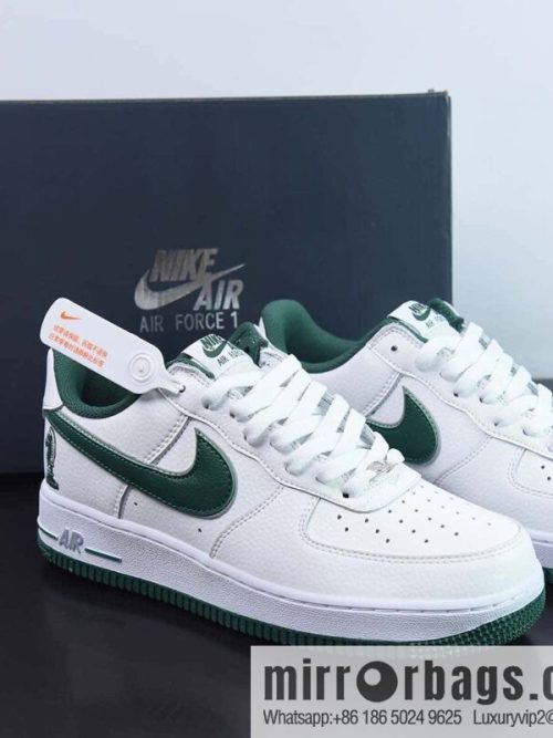 Nk Air Force 1 \'07 Low \"Four Horsemen\" White and Green Knight, Air Force One low-top casual sneakers, item number: FB9128-100