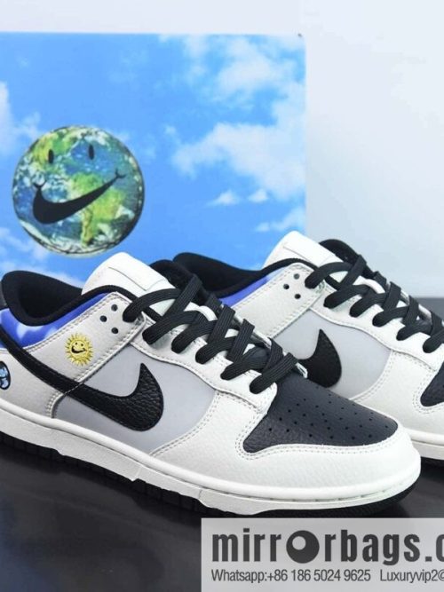 Nike By You SB Dunk Low Retro SP dunk series low-top leisure sports skateboard shoes \"leather (fabric) beige black sky blue\" item number: BB1609-112