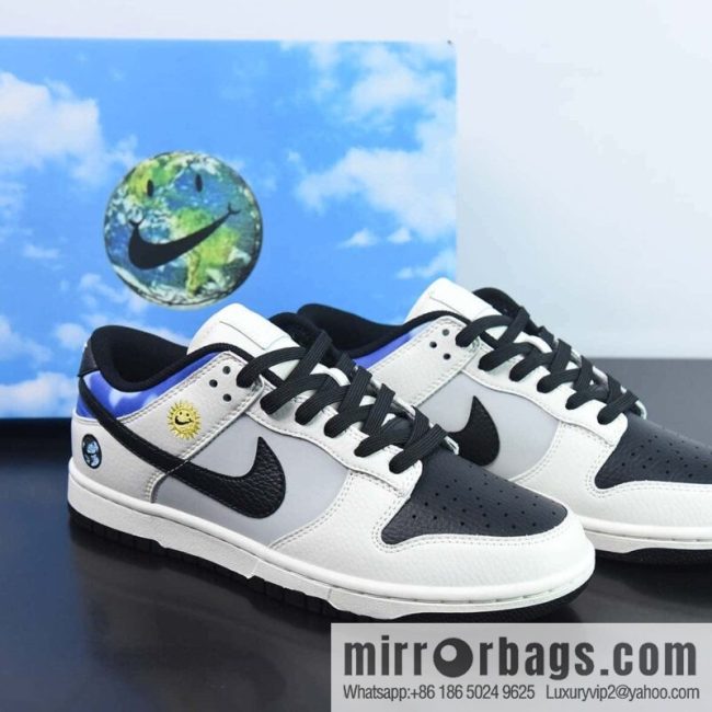 Nike By You SB Dunk Low Retro SP dunk series low-top leisure sports skateboard shoes \"leather (fabric) beige black sky blue\" item number: BB1609-112