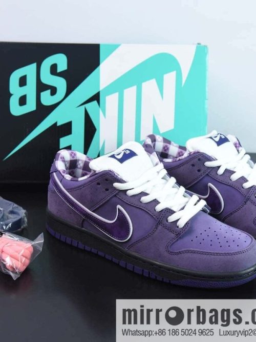 NK SB Dunk Low Dunk Series, Classic Low Top Skateboard Shoes \"Purple Lobster\" Item Number: BV1310-555