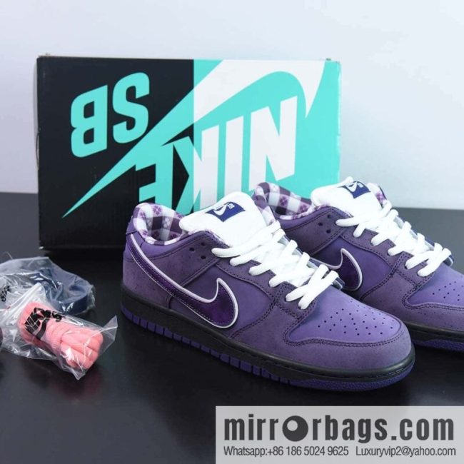 NK SB Dunk Low Dunk Series, Classic Low Top Skateboard Shoes \"Purple Lobster\" Item Number: BV1310-555