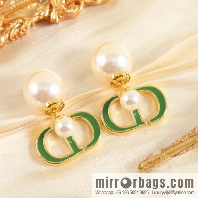 New ☑️ DIOR Dior size pearl CD stud earrings - Image 2