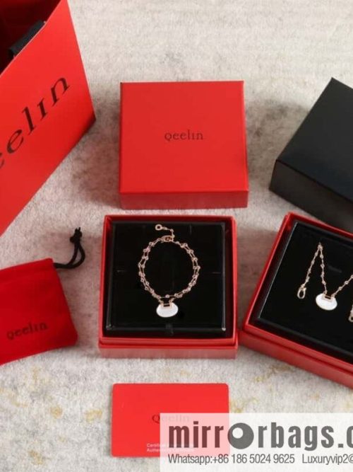 Qeelin, White Fritillary Ruyi Lock Safety Lock bracelet necklace