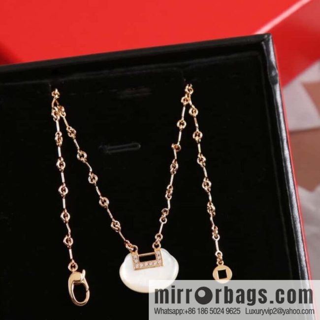 Qeelin, White Fritillary Ruyi Lock Safety Lock bracelet necklace - Image 2