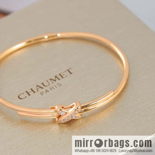 CHAUMET Jeux de Liens Edge Collection • Lifetime Collection • Edge, Full Diamond Cross Bracelet, Bracelet - Image 2