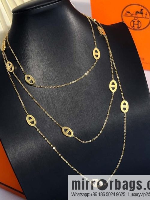 New ☑️ Hermès HERMES pig nose long necklace
