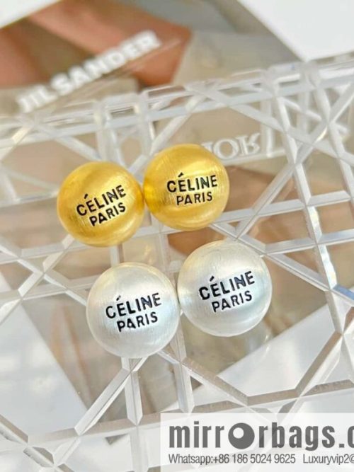 New ☑️ Celine round letter stud earrings