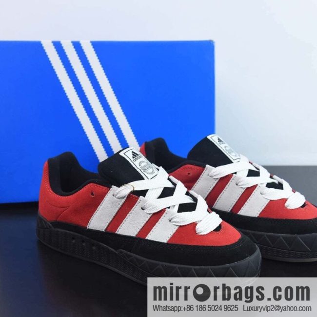 AD Adimatic Low Matic series low-top, black and red Vintage shark bread shoes sports and leisure skateboard shoes, item number: GY2903