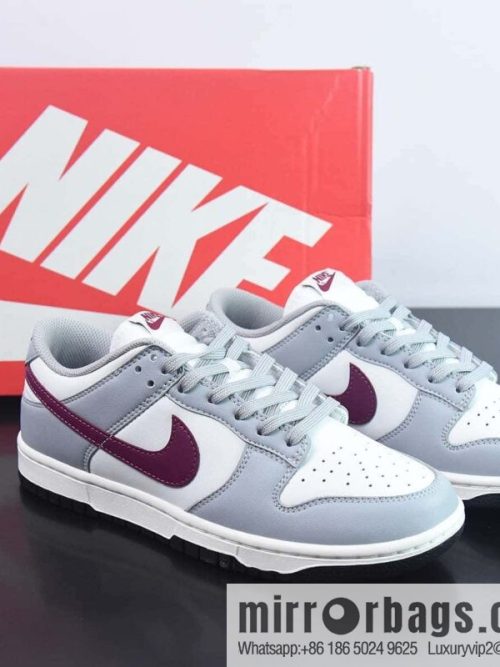 Nike SB Dunk Low RETRO \"Grey White\" burgundy low-top sports shoes, item number: DD1503 122