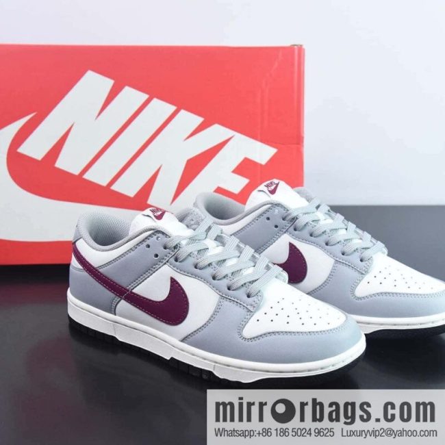 Nike SB Dunk Low RETRO \"Grey White\" burgundy low-top sports shoes, item number: DD1503 122