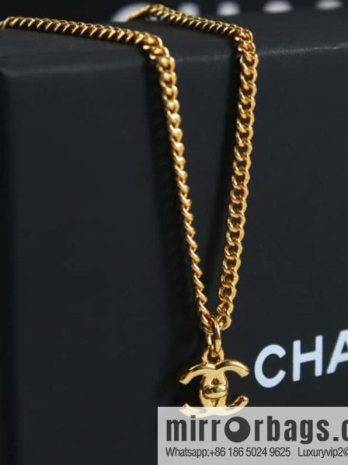 New ☑️ Chanel medieval series gold double c necklace