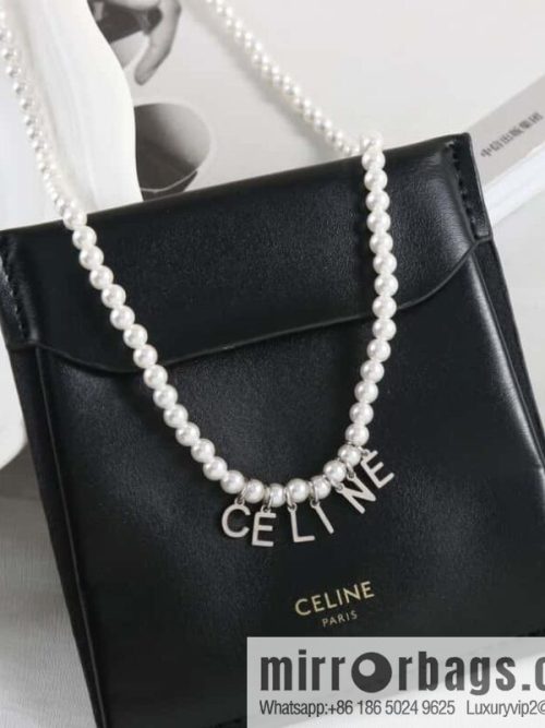 New ☑️ Celine tassel letter pearl necklace