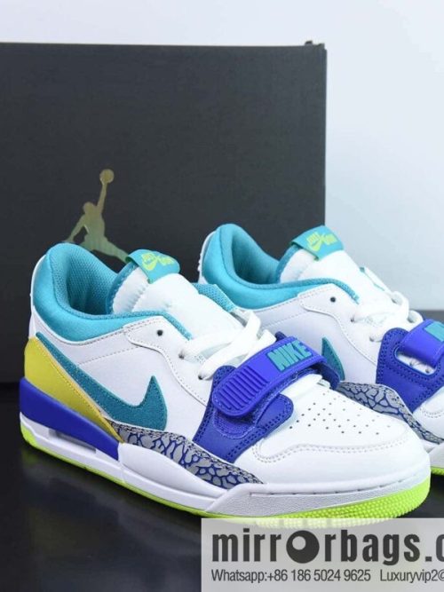 Air Jordan Legacy312Low AJ312 white green blue, low-top men\'s basketball shoes item number: CD7069-10
