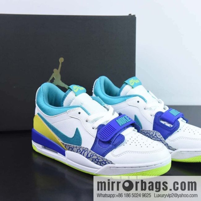 Air Jordan Legacy312Low AJ312 white green blue, low-top men\'s basketball shoes item number: CD7069-10